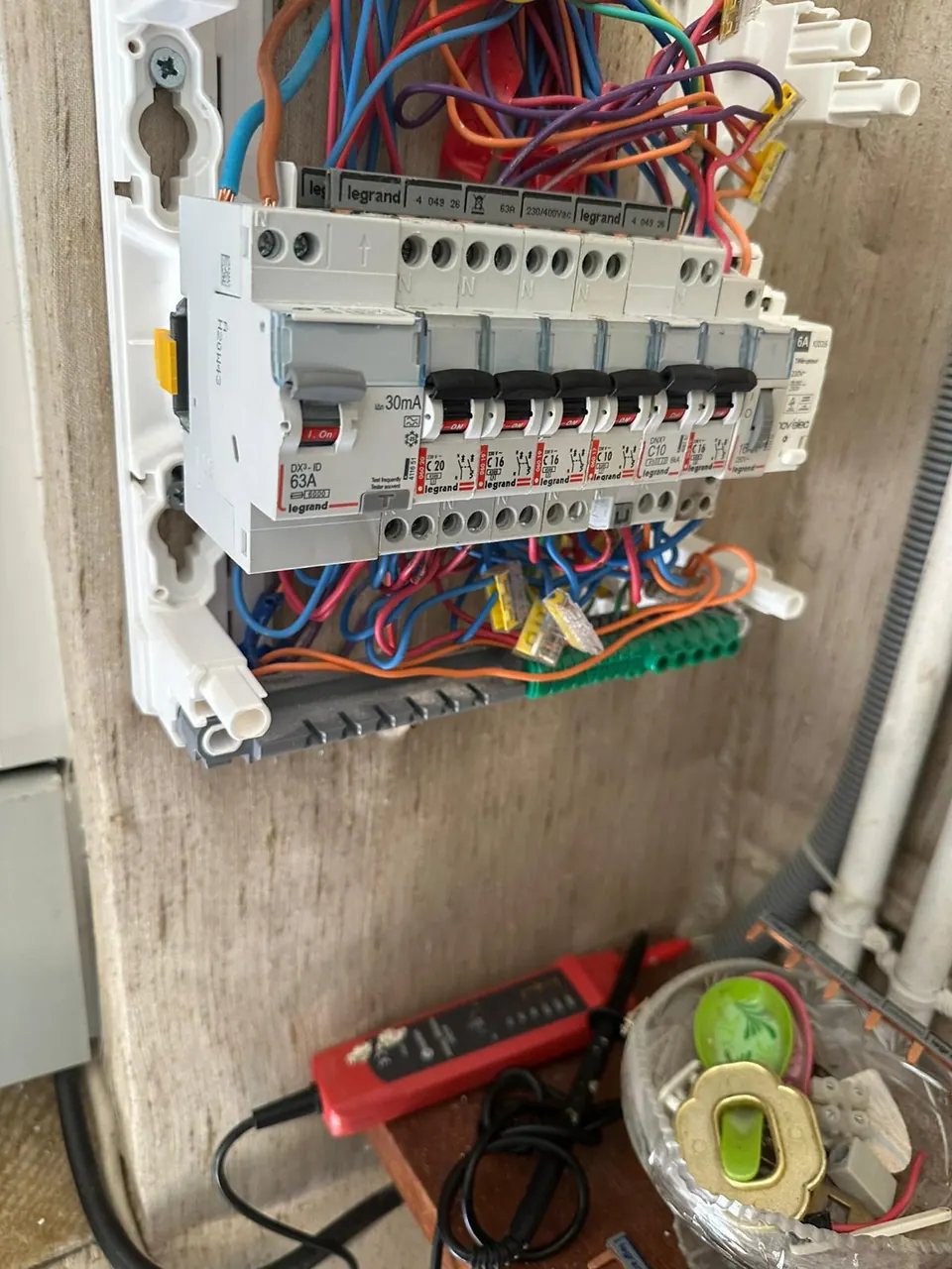 Rangée Legrand DX3-ID 63A recâblée avec bornes Wago